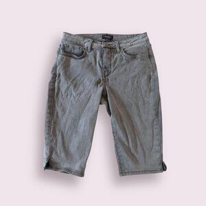 NYDJ Gray Stretch Denim Bermuda Shorts Size 4 Petite